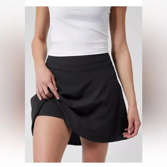NWT New ATHLETA All Day Skort Skirt Short Combo Black 6 - Picture 2 of 9